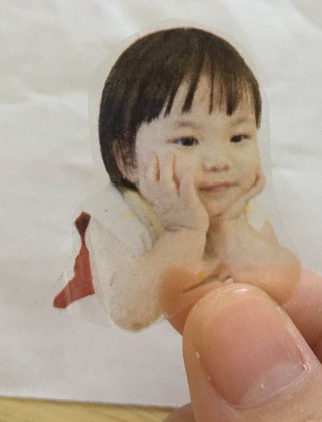 自製寶寶透明貼紙