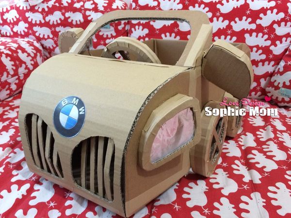 紙箱DIY震撼兒童紙箱名車，BMW敞篷車