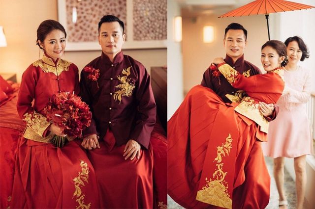 婚禮,結婚禮服,龍鳳褂,明星,中式嫁衣