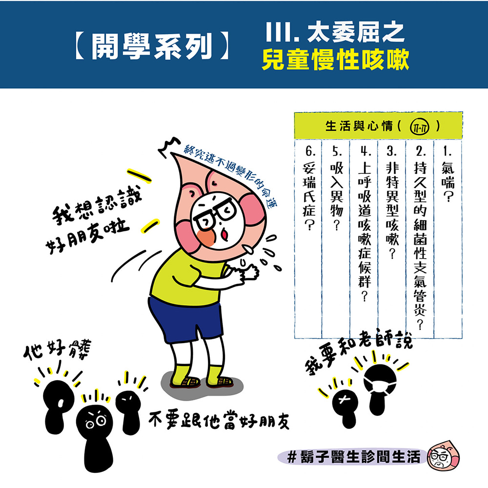 慢性咳嗽,社交障礙,支氣管炎