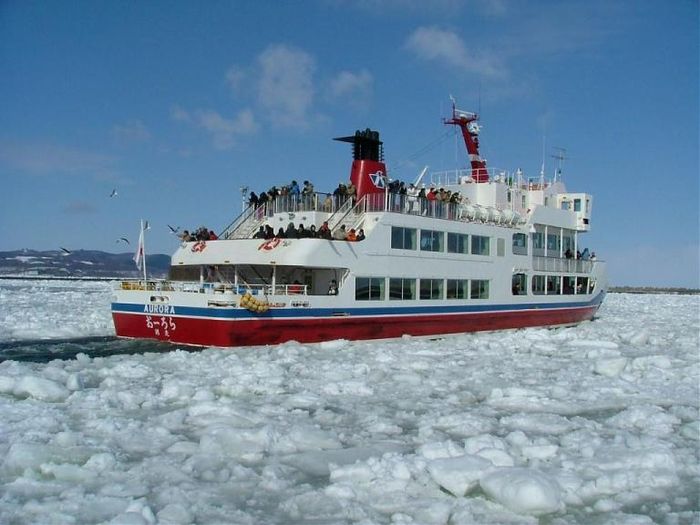 北海道,流冰,破冰船