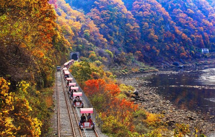 首爾景點,南怡島,江村鐵路
